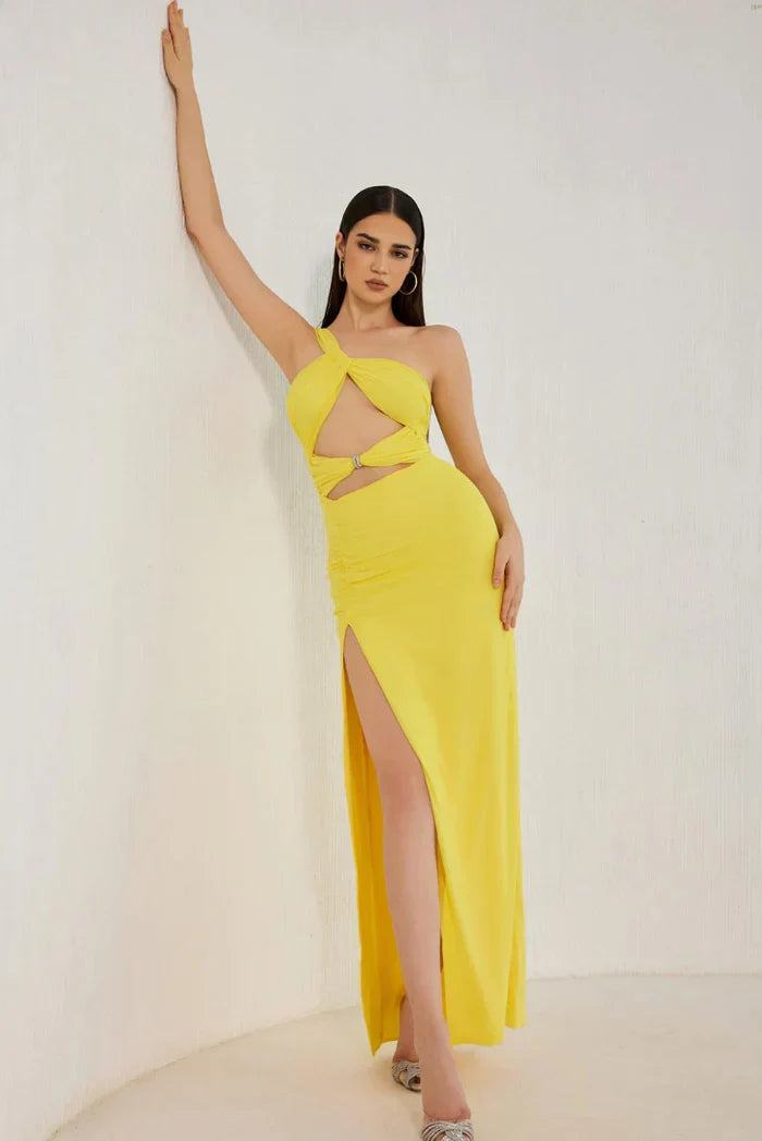 Golden Bloom Maxi Dress
