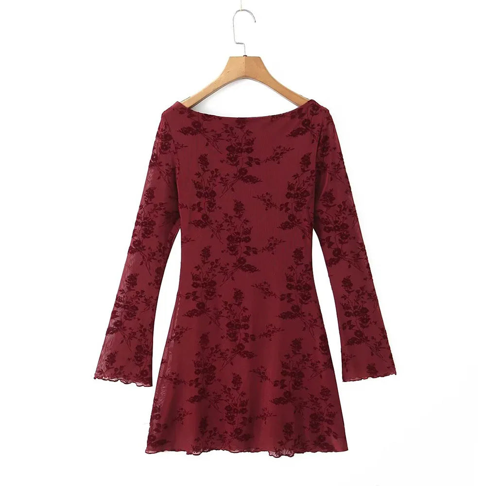 Velvet Reverie Mini Dress
