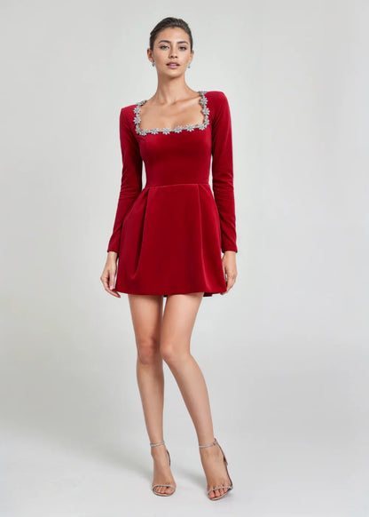 Velvet Mini Dress Quiet Luxury