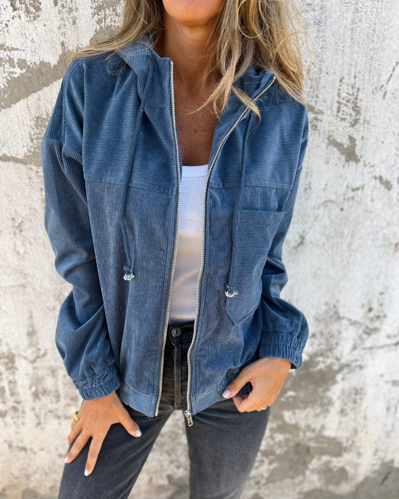 Danna Hooded Corduroy Jacket