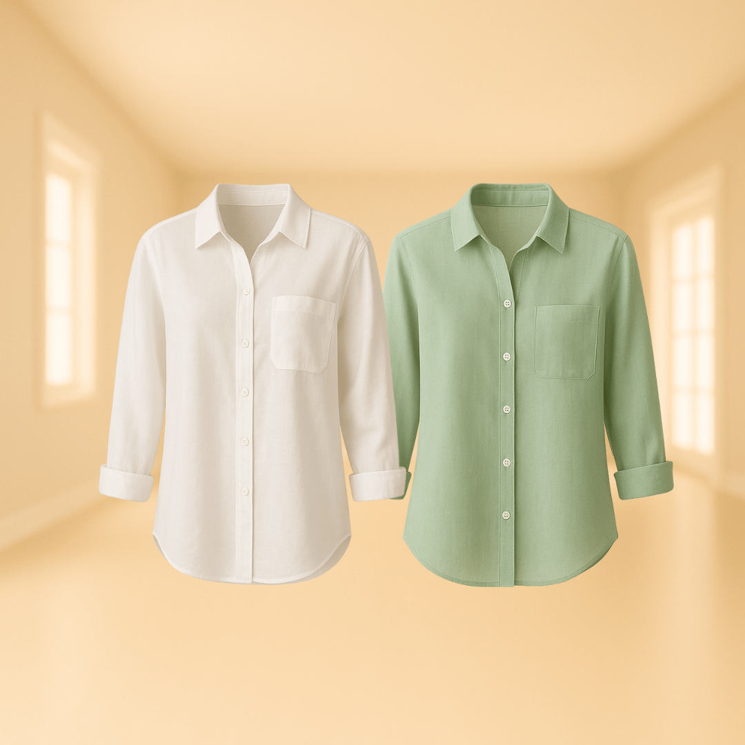Everyday Elegance Long Sleeve Shirt -  Buy 1, Take 2 + Free Clock