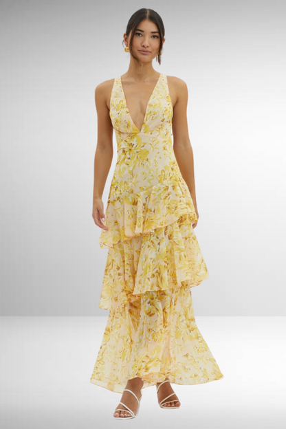 Sapphire Drift Maxi Dress