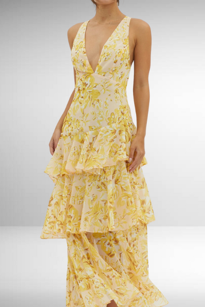 Sapphire Drift Maxi Dress