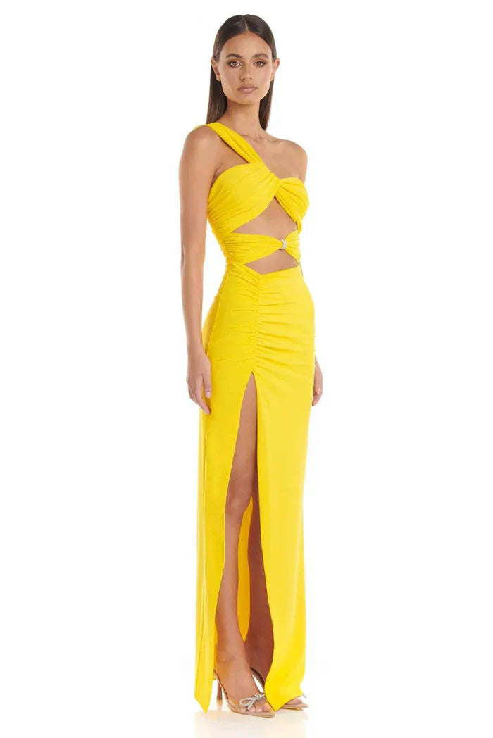 Golden Bloom Maxi Dress