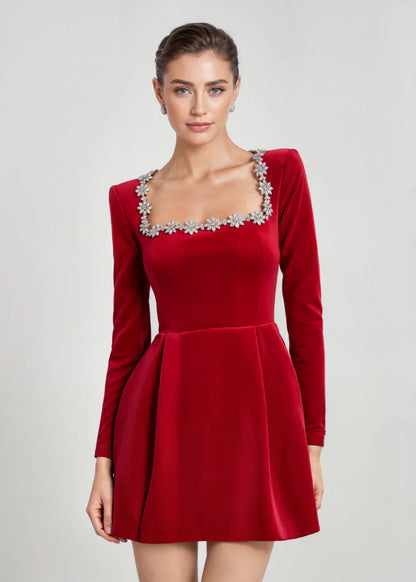 Velvet Mini Dress Quiet Luxury