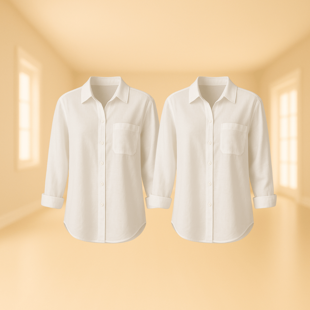 Everyday Elegance Long Sleeve Shirt -  Buy 1, Take 2 + Free Clock