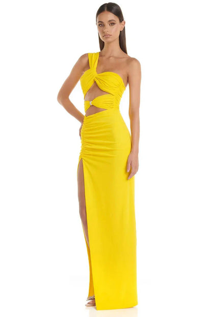 Golden Bloom Maxi Dress