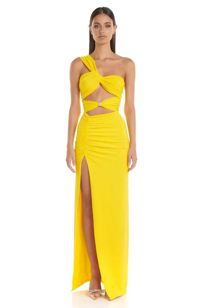 Golden Bloom Maxi Dress