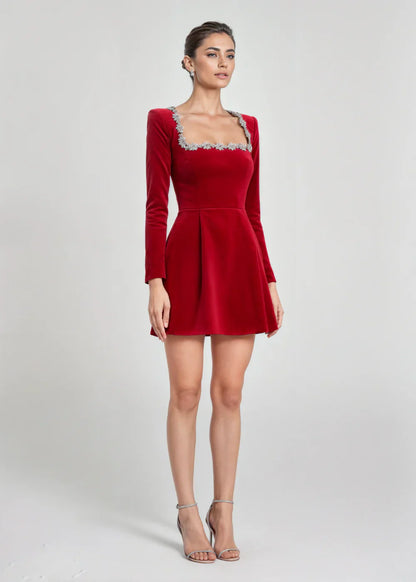 Velvet Mini Dress Quiet Luxury