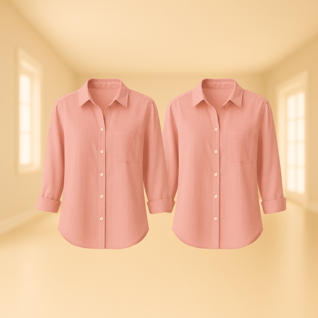 Everyday Elegance Long Sleeve Shirt -  Buy 1, Take 2 + Free Clock
