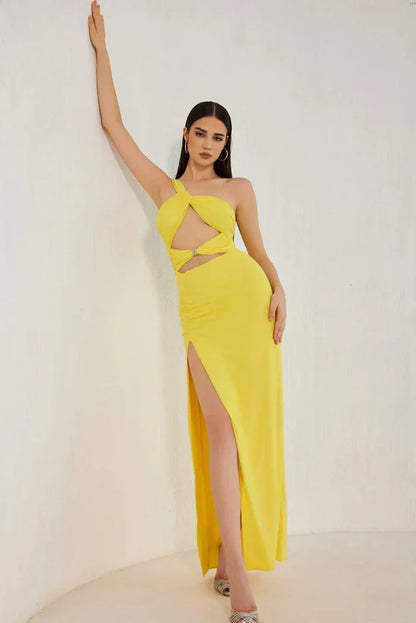 Golden Bloom Maxi Dress