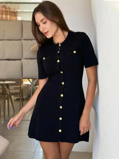 Knit Mini Dress Flow