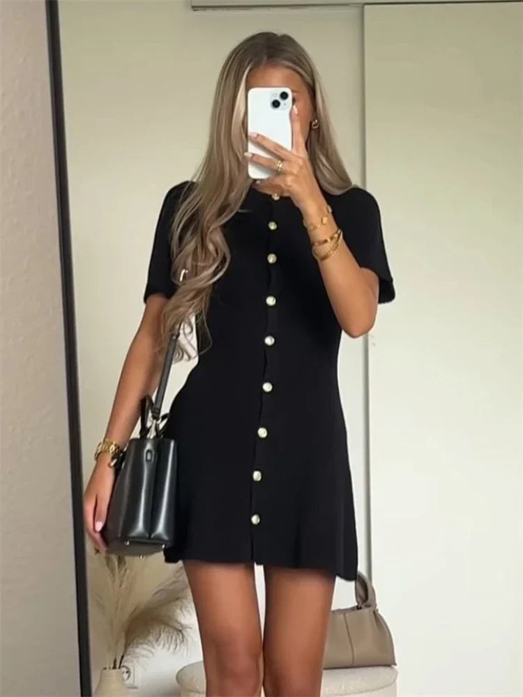 Knit Mini Dress Flow