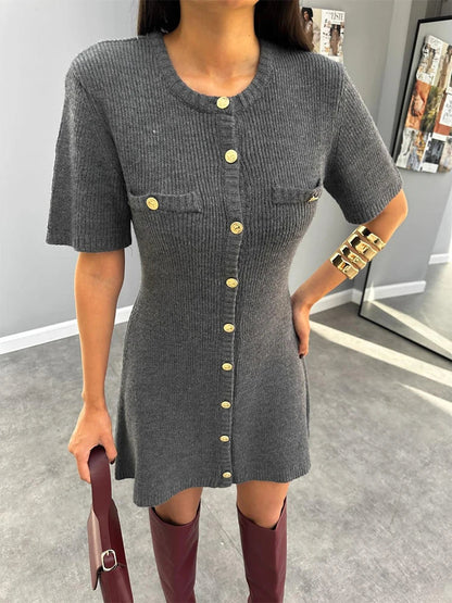 Knit Mini Dress Flow