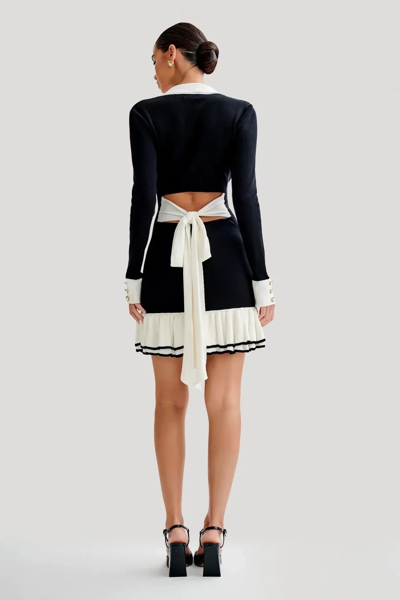 Ruffled Knit Mini Dress
