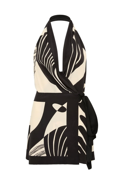 Ivory Cascade Mini Dress