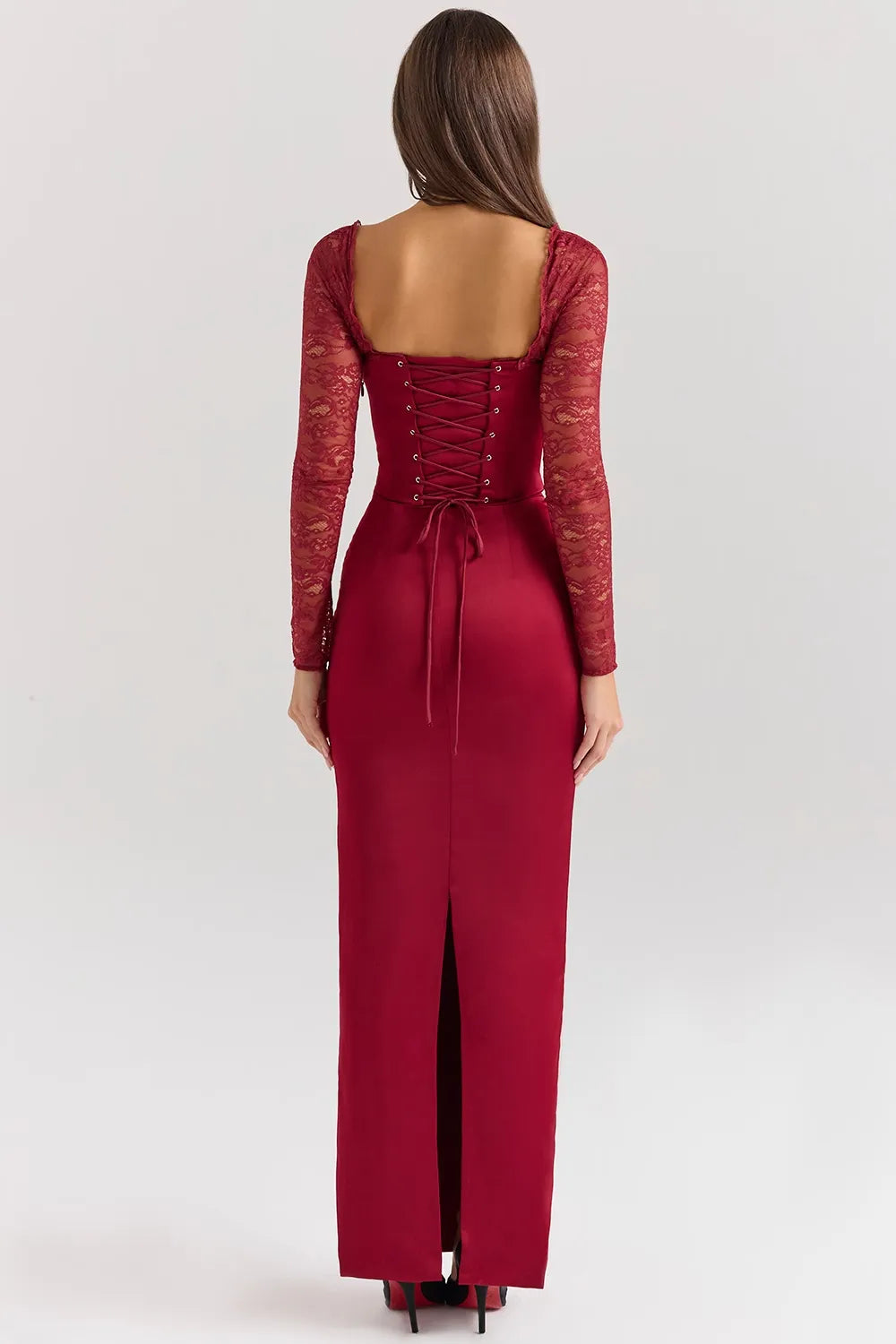 Luxury Satin Lace Dress