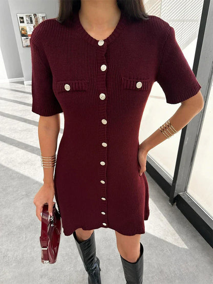 Knit Mini Dress Flow