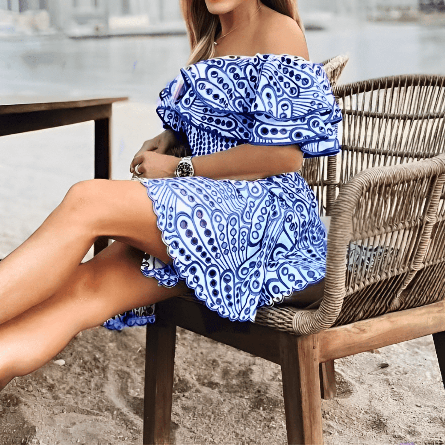 Twilight Ruffle Mini Dress