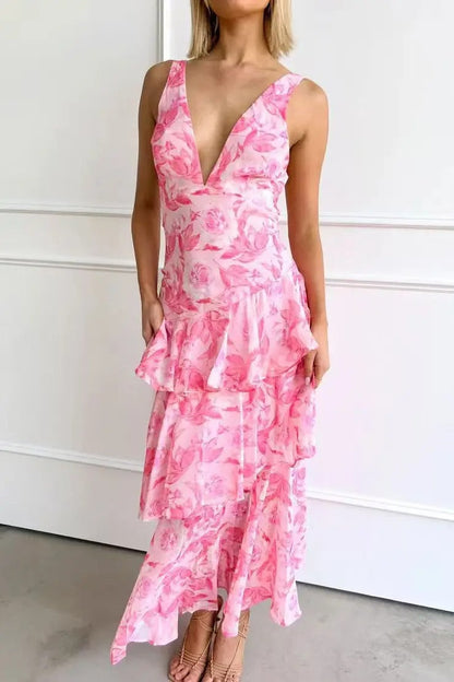 Sapphire Drift Maxi Dress